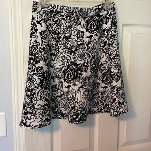 Francesca’s black and white floral skirt!